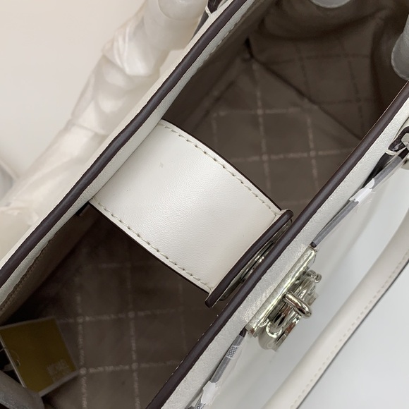 MICHAEL KORS HAMILTON MEDIUM SATCHEL COLOR: OPTIC WHITE NWT - Picture 7 of 16